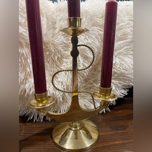 (2) Nautical Brass Candle Sticks 3 Tier